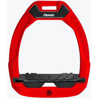 Produktbild von Flex-On Safe-On Sicherheitssteigbügel Flat Grip Rot Schwarz für Pferde