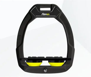 Flex-On Safe-On Sicherheitssteigbügel Flat Grip Schwarz/Schwarz/Gelb – Bild 1 von 1
