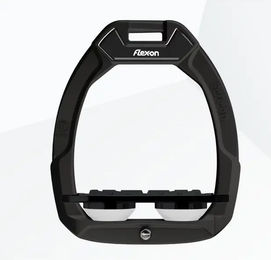 Flex-On Safe-On Sicherheitssteigbügel Flat Grip Schwarz/Schwarz/Weiß – Bild 1 von 1