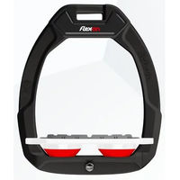 Produktbild von Flex-On Safe-On Sicherheitssteigbügel Flat Grip Schwarz Weiß Rot für Pferde