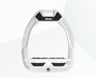 Flex-On Safe-On Sicherheitssteigbügel Flat Grip Weiß/Schwarz für Pferde – Bild 1 von 1
