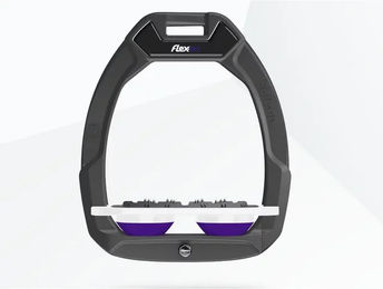 Flex-On Safe-On Sicherheitssteigbügel Flat Ultra Grip Anthrazit Weiß Violett – Bild 1 von 1