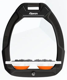 Flex-On Safe-On Sicherheitssteigbügel Flat Ultra Grip Schwarz Weiß Orange – Bild 1 von 1