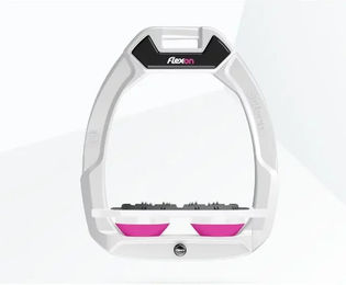 Flex-On Safe-On Sicherheitssteigbügel Flat Ultra Grip Weiß/Weiß/Rosa – Bild 1 von 1