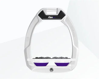 Flex-On Safe-On Sicherheitssteigbügel Flat Ultra Grip Weiß/Weiß/Violett – Bild 1 von 1