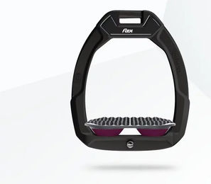 Flex-On Safe-On Sicherheitssteigbügel für das Distanzreiten in Schwarz Grau Lila – Bild 1 von 1