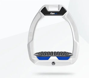 Flex-On Safe-On Sicherheitssteigbügel für das Reiten Endurance Weiß Grau Blau – Bild 1 von 1