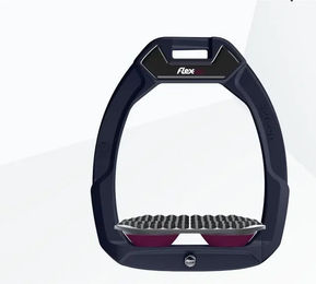 Flex-On Safe-On Sicherheitssteigbügel für den Pferdesport Endurance Blau Grau Plumé Flex – Bild 1 von 1