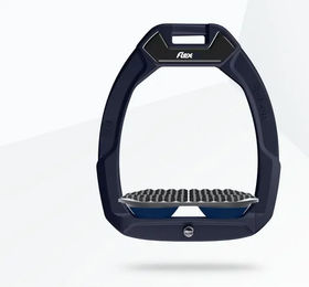 Flex-On Safe-On Sicherheitssteigbügel für den Reitsport Endurance aus Aluminium in Grau/Marine – Bild 1 von 1