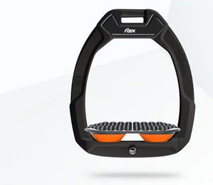 Flex-On Safe-On Sicherheitssteigbügel für den Reitsport Endurance Schwarz Grau Orange – Bild 1 von 1