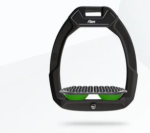 Flex-On Safe-On Sicherheitssteigbügel für Endurance Reitbedarf Schwarz Grau Grün – Bild 1 von 1