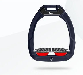 Flex-On Safe-On Sicherheitssteigbügel für Endurance Reiten Rot Grau Rot – Bild 1 von 1