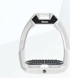 Flex-On Safe-On Sicherheitssteigbügel für Endurance Reiten Weiß Grau Weiß – Bild 1 von 1