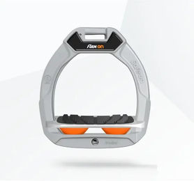 Flex-On Safe-On Sicherheitssteigbügel für Kinder aus Aluminium in Grau-Orange – Bild 1 von 1