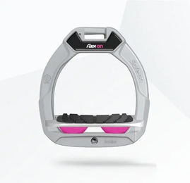 Flex-On Safe-On Sicherheitssteigbügel für Kinder aus Aluminium in Grau und Rose mit Grip-Funktion – Bild 1 von 1