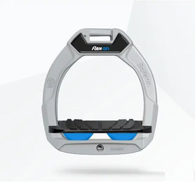 Flex-On Safe-On Sicherheitssteigbügel für Kinder aus Aluminium in Schwarz-Blau mit Neigungs-Grip – Bild 1 von 1