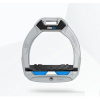 Produktbild von Flex-On Safe-On Sicherheitssteigbügel für Kinder aus Aluminium in Schwarz-Blau mit Neigungs-Grip