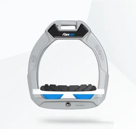 Flex-On Safe-On Sicherheitssteigbügel für Kinder aus Aluminium in Weiß-Blau – Bild 1 von 1