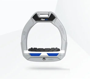 Flex-On Safe-On Sicherheitssteigbügel für Kinder aus Aluminium in Weiß-Blau – Bild 1 von 1