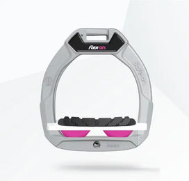 Flex-On Safe-On Sicherheitssteigbügel für Kinder aus Aluminium in Weiß oder Rosa – Bild 1 von 1