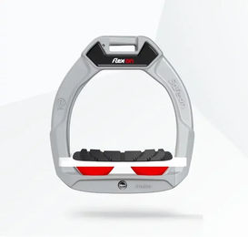 Flex-On Safe-On Sicherheitssteigbügel für Kinder aus Aluminium in Weiß-Rot mit Grip-Funktion – Bild 1 von 1