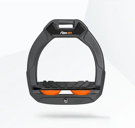 Flex-On Safe-On Sicherheitssteigbügel für Kinder in Anthrazit Schwarz Orange mit Grip und Neigung – Bild 1 von 1