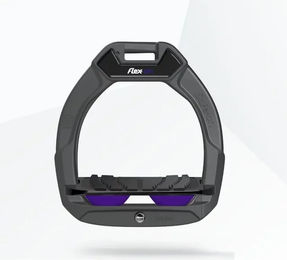 Flex-On Safe-On Sicherheitssteigbügel für Kinder in Anthrazit Schwarz Violett mit Grip und Neigung – Bild 1 von 1