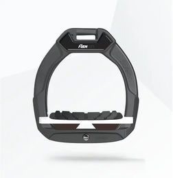Flex-On Safe-On Sicherheitssteigbügel für Kinder in Anthrazit Weiß und Braun mit Neigung und Grip – Bild 1 von 1