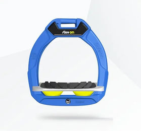 Flex-On Safe-On Sicherheitssteigbügel für Kinder in Blau Grau Gelb – Bild 1 von 1