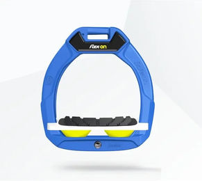 Flex-On Safe-On Sicherheitssteigbügel für Kinder in Blau Weiß Gelb – Bild 1 von 1