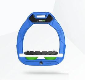 Flex-On Safe-On Sicherheitssteigbügel für Kinder in Blau Weiß Grün – Bild 1 von 1