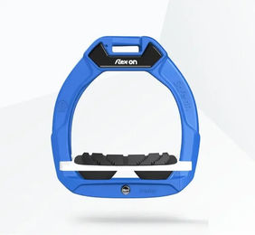 Flex-On Safe-On Sicherheitssteigbügel für Kinder in Blau Weiß Schwarz – Bild 1 von 1