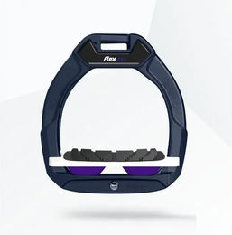 Flex-On Safe-On Sicherheitssteigbügel für Kinder in Marine Weiß Violett mit Grip – Bild 1 von 1