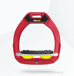 Flex-On Safe-On Sicherheitssteigbügel für Kinder in Rot Grau Gelb mit Grip – Bild 1 von 1