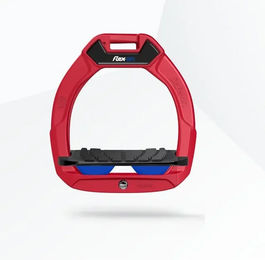 Flex-On Safe-On Sicherheitssteigbügel für Kinder in Rot/Schwarz/Blau mit Grip-Funktion – Bild 1 von 1