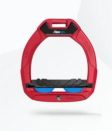 Flex-On Safe-On Sicherheitssteigbügel für Kinder in Rot/Schwarz/Blau mit Grip-Funktion – Bild 1 von 1