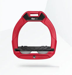 Flex-On Safe-On Sicherheitssteigbügel für Kinder in Rot/Schwarz/Grau mit Grip – Bild 1 von 1