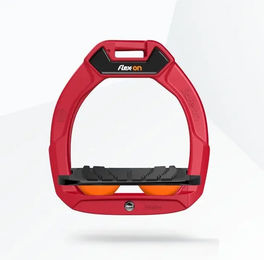 Flex-On Safe-On Sicherheitssteigbügel für Kinder in Rot/Schwarz/Orange – Bild 1 von 1