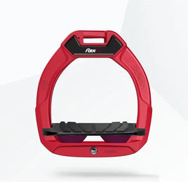 Flex-On Safe-On Sicherheitssteigbügel für Kinder in Rot/Schwarz/Pflaume mit Grip – Bild 1 von 1
