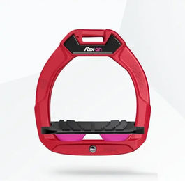 Flex-On Safe-On Sicherheitssteigbügel für Kinder in Rot Schwarz Rosa mit Grip und Neigung – Bild 1 von 1