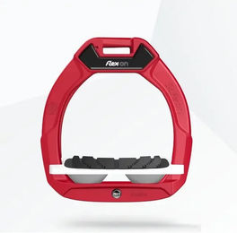 Flex-On Safe-On Sicherheitssteigbügel für Kinder in Rot Weiß Grau mit Grip – Bild 1 von 1