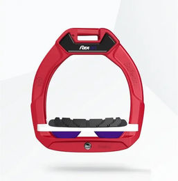 Flex-On Safe-On Sicherheitssteigbügel für Kinder in Rot Weiß Lila mit Grip – Bild 1 von 1