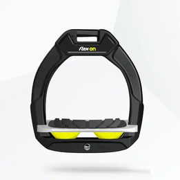 Flex-On Safe-On Sicherheitssteigbügel für Kinder in Schwarz Grau Gelb mit Grip – Bild 1 von 1