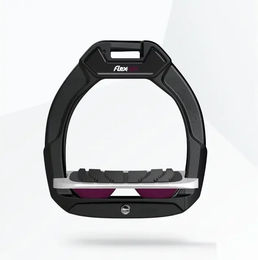 Flex-On Safe-On Sicherheitssteigbügel für Kinder in Schwarz Grau Lila mit Grip – Bild 1 von 1