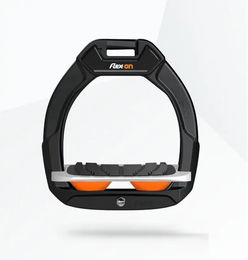 Flex-On Safe-On Sicherheitssteigbügel für Kinder in Schwarz Grau Orange mit Grip – Bild 1 von 1