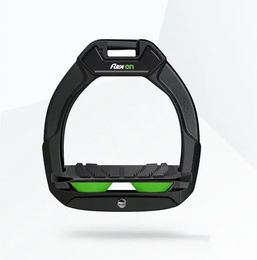 Flex-On Safe-On Sicherheitssteigbügel für Kinder in Schwarz/Schwarz/Grün mit Grip-Funktion – Bild 1 von 1