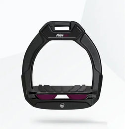 Flex-On Safe-On Sicherheitssteigbügel für Kinder in Schwarz/Schwarz/Lila – Bild 1 von 1