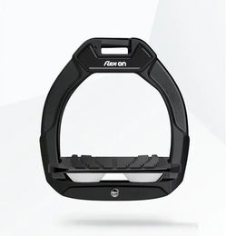 Flex-On Safe-On Sicherheitssteigbügel für Kinder in Schwarz/Schwarz/Weiß mit Grip – Bild 1 von 1