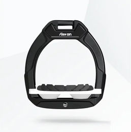 Flex-On Safe-On Sicherheitssteigbügel für Kinder in Schwarz/Weiß mit Grip – Bild 1 von 1