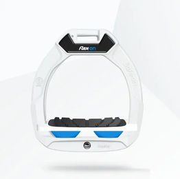 Flex-On Safe-On Sicherheitssteigbügel für Kinder in Weiß/Blau mit Grip-Funktion – Bild 1 von 1